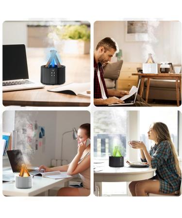 250ml Aroma Diffuser & Humidifier - Campfire Shape Warm & Colorful Lights Timing Options - Ideal for Bedrooms & Home | Essential Oil Fragrance Lamp - Buy Online on GoSupps.com