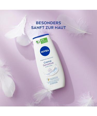 NIVEA Sensitive Shower Cream (250ml) pH Neutral with Chamomile Extract Moisturising Cream for Sensitive Soap-Free Skin - Buy Online on GoSupps.com