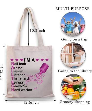 PLITI Nail Artist Gift Nail Tech Tote Bag Nail Technician Gift Nail Tech Appreciation Gift Beautician Gift Nail Stylist Gift Nail Tech Artist Tgu - Buy Online on GoSupps.com