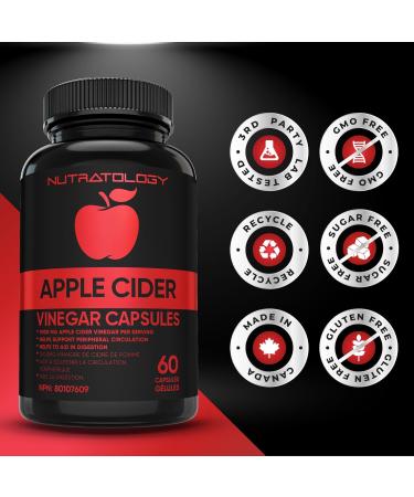 Keto Friendly Apple Cider Vinegar Capsules - 1000MG Apple Cider Vinegar & 40MG Cayenne Pepper Per 2 Cap Serving (500MG ACV Per Cap)- Formulated For Improved Digestive Health - 60 Capsules 60 count (Pack of 1) - Buy Online on GoSupps.com