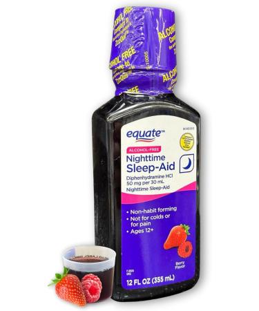 Diphenhydramine 50mg Liquid- Alcohol-Free Mixed Berry Flavor 12 fl oz (Pack of 1) Boxed by Fusion Shop Stotre - Buy Online on GoSupps.com