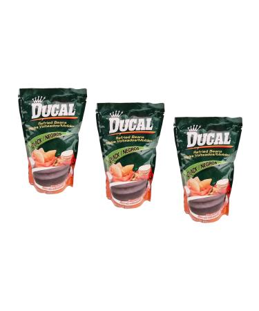 Ducal Refried Black Beans 14.1oz / 400grs Frijoles Negros Volteados (3 Pack) 14.1 Ounce (Pack of 3)