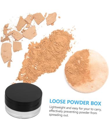 BIUDECO 6 Pcs Elastic Mesh Loose Powder Box Empty Portable Powder Cases Makeup Powder Puff DIY Abs Black - Buy Online on GoSupps.com