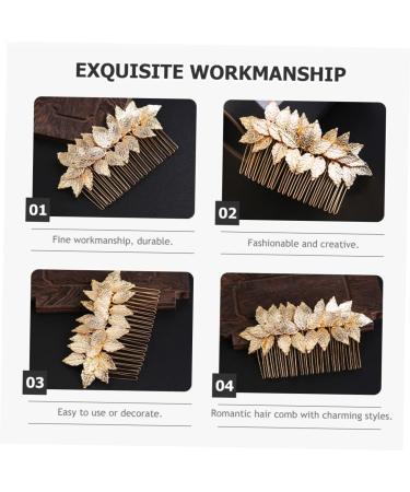 Angoily Hair Comb Hair Accessory for Girls Hair Topper Hair Jewels for Women Gold Headband Flower Hair Accessories Golden Flower Girl Headpieces for Wedding Tiara Hair up Crown Alloy Bride - Buy Online on GoSupps.com