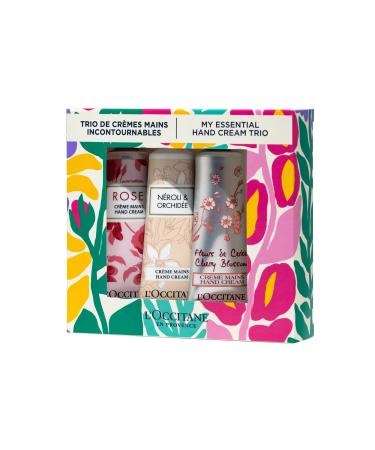 L'Occitane Floral Hand Cream 3-Piece Gift Set | Floral-Scented Hand Creams | With Organic Shea Butter |3 Oz