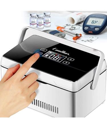 Insulin Travel Cooler Mini Cold Boxes Portable for Insulin Pens and Other Diabetic Supplies Insulin Travel Case 8-10h Long Standby Time Travel TouchLargeCapacity-DualBatteries