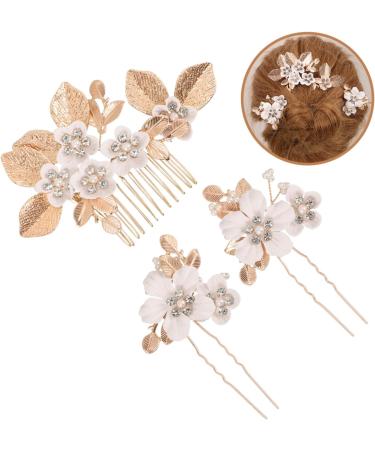 CANIGHT 1 Set Leaves and Flowers Hair Comb Decorative Hair Combs Bridal Headpiece Hair Comb Clips Vintage Hair Accessories Flower Hair Decorations Bride Headpieces for Wedding - Buy Online on GoSupps.com