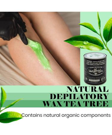 Sharonelle Soft Wax All Purpose Hair Removal Natural Depilatory Canned Wax for Sensitive Skin Canada-Made Melting Wax in Black color Canned Package (12PC Tea Tree) 500 ml (Pack of 12) Tea Tree - Buy Online on GoSupps.com
