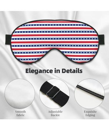 Stars and Stripes Print Sleep Mask | Comfortable & Soft Eye Mask with Adjustable Strap for Home & Travel - Buy Online on GoSupps.com