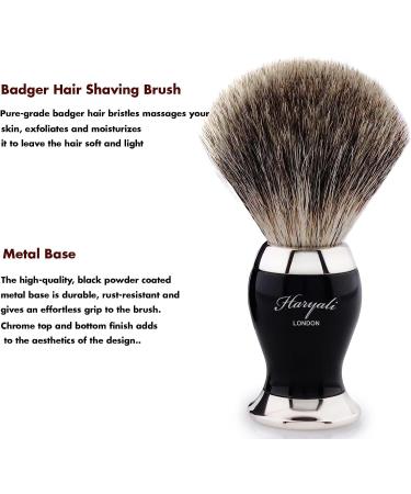 Haryali London Pure Badger Hair Shaving Brush - Luxury Exfoliating Brush for Men - Buy Online on GoSupps.com