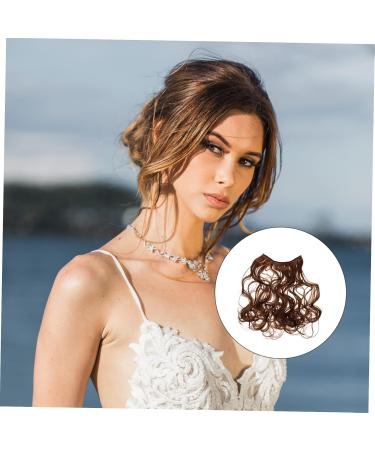 FRCOLOR Wavy Hair Extensions Straight Wig Hair Extensions Curly Hair Extensions Curly Hair Wig Crown Bows for Ponytail Curly Wigs Extend High Temperature Wire European and American 66x26x0.8cm Light Brown - Buy Online on GoSupps.com