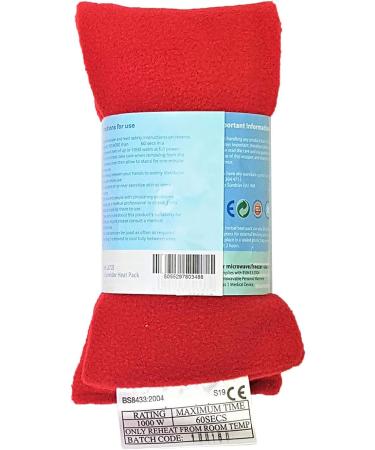 Microwave Wheat Bag Heat Pack Lavender Scented Pain Relief for Neck Back & Shoulders - by Life Healthcare - Fleece Cover Red Red Fleece - Buy Online on GoSupps.com