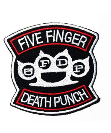 Music F Death Punch Heavy Metal Groove Metal Thrash Metal Alternative Metal Hard Rock Band Music Logo Patch Embroidered Sew Iron On Patches Badge Bags Hat Jeans Shoes T-Shirt Applique