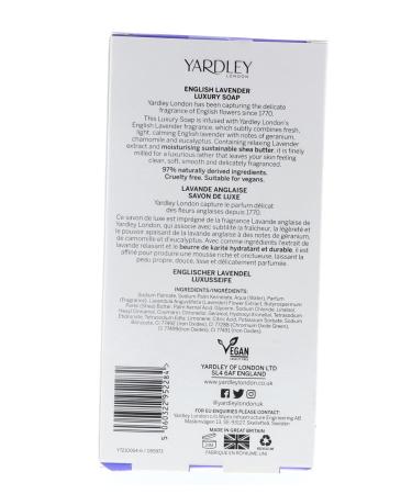 Buy English Lavender Luxury Soaps by Yardley of London | International Shipping Available - Buy Online on GoSupps.com