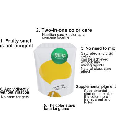 80g Pet Hair Dye for Dogs & Cats - Creative Grooming Pigment in Fresh Green | Animal Safe Dyeing Solution - Buy Online on GoSupps.com