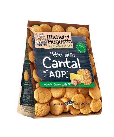G n rique MICHEL ET AUGUSTIN - Michel Et Augustin Shortbread Cookies with Cantal AOP Cheese and Nutmeg 100g - Pack of 3 - Sold as a Pack