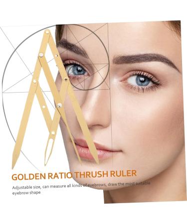 Mobestech 1pc Second Generation Scale Metal Dies Eyebrow Pencils Eyebrow Measurement Tool Eyebrow Line Make up 25x5x0.6cm Golden - Buy Online on GoSupps.com