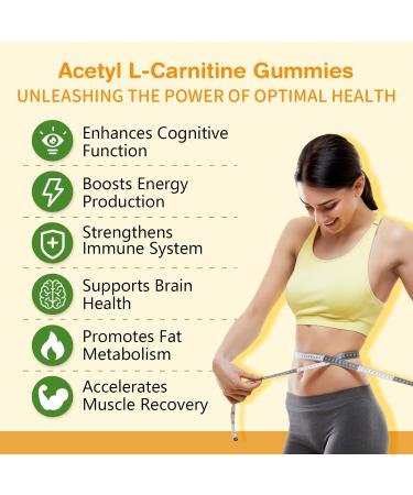 2 Pack Acetyl L-Carnitine Supplement Natural Nutrition Supplement for Boost Energy Immunity Vegan Orange Flavor 120 Count Orange 60 Count (Pack of 2) - Buy Online on GoSupps.com