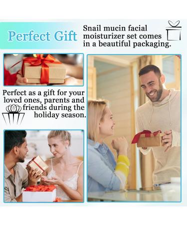 Snail Mucin Facial Set Snail Mucin Cream & Snail Mucin Serum Snail Moisturizer Hydrating Snail Serum for Face(2PCS) - Buy Online on GoSupps.com