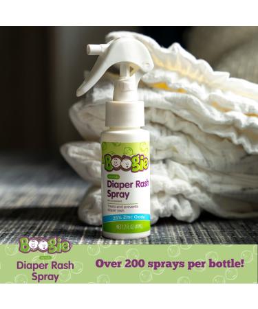 Boogie Bottoms Diaper Rash Cream Spray - Travel Friendly, No-Rub Application - Sensitive Skin - 1.7 oz - 200+ Sprays - Boogie Wipes Brand - Buy Online on GoSupps.com