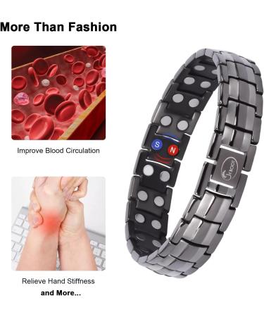Jeroot Magnetic Bracelet for Men - Pure Titan Power Energy-Boosting Magnet Jewelry - Buy Online on GoSupps.com