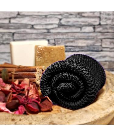 Shop African Badenetz - Djampe Peeling Shower Sponge | XL Soft Bathing Accessories for Men Women & Children | Black Flower-Waves - Buy Online on GoSupps.com