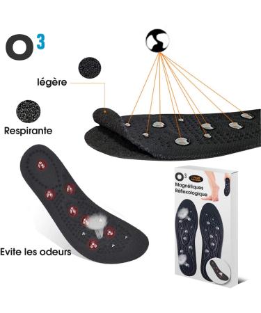 Shop O Magnetic Insoles with Slimming Effect - Acupressure Inserts for Foot Reflex Zone Massage (Sizes 41-46) - Enhance Comfort & Promote Wellness - Buy Online on GoSupps.com