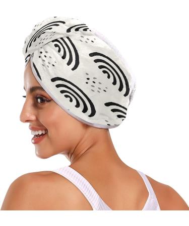 Graffiti Arch Bridge Pattern Quick Dry Hair Cap Set - 2 Super Absorbent Towels & Button Headband | Soft & Comfortable for Perfect Drying - Buy Online on GoSupps.com