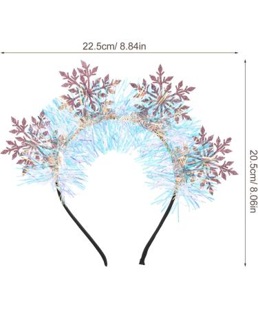 Christmas Snowflake Headbands Glitter Tinsel Headbands Sparkling Christmas Hair Hoop Headpiece Xmas Holiday Favors for Women Costume Pink - Buy Online on GoSupps.com