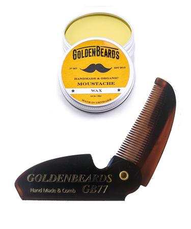 Moustache Wax & Folding Small Comb Get the BEST Moustache Wax KIT with a 3