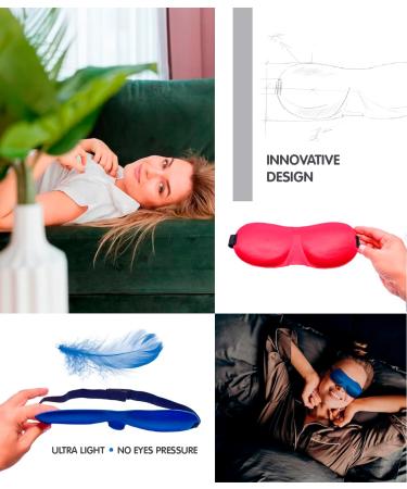 Comfortable Black Sleep Mask - 3D Eye Mask for Optimal Light Blocking & Puffy Eyes Relief | International Shipping Available - Buy Online on GoSupps.com