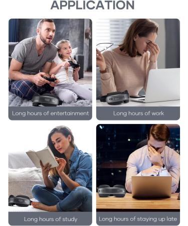 Premium Eye Massager - Foldable Warmth & Vibration Reduces Dark Circles Improves Sleep - Buy Online on GoSupps.com