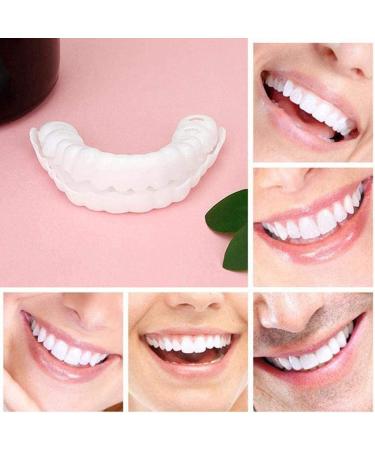 Fausses Dentaire Fausses Dents Les Placages S'enclenchent Dentier Amovible Haut Et en Bas pour Hommes Femmes Placages De Dents pour Dents Manquantes 2 Pairs - Buy Online on GoSupps.com