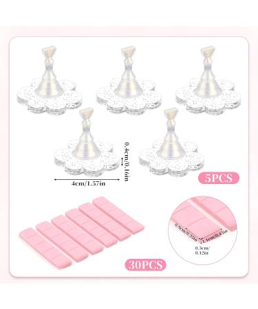 Prasacco Nail-Decoration-Kits WUQIQU Holder Acrylic Nail Display Stand with 3 Bases Magnetic for Nail Art - Buy Online on GoSupps.com