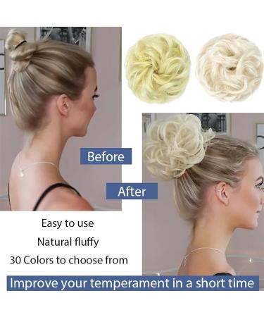 Messy Bun Hair Piece for Women Messy Bun Hair Piece Wavy Curly Scrunchies Rubber Band Synthetic Chignon Ponytail Hair Extensions Thick Updo Hairpieces for Women Fake Hair Accessories for Women Girls 6AH613 - Buy Online on GoSupps.com