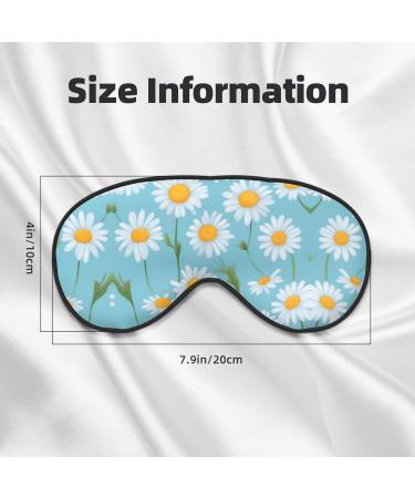 Buy White Daisy Light Blue Sleep Mask | Adjustable Breathable & Fashionable Eye Mask for Comfortable Sleep International Shipping Available - Buy Online on GoSupps.com