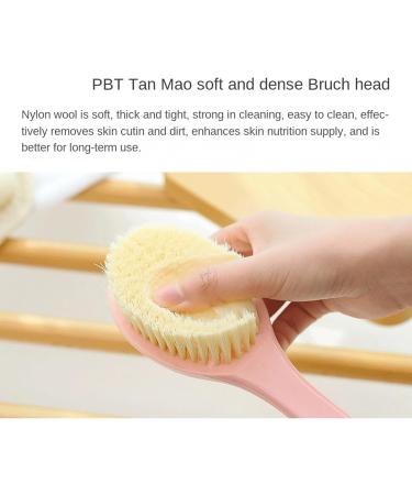 ChenTaid Long Handle Shower Body Brush - Pink Exfoliating Scrub with Soft Bristles - Buy Online on GoSupps.com