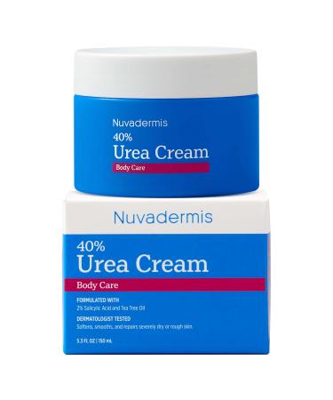 Urea Cream 40 Percent for Feet - 40% Urea Foot Repair Lotion - Maximum Strength For Dry Cracked Heels - 2% Salicylic Acid, Shea Butter, Tea Tree Oil, Vitamin E - Hand Dry Skin Callus Remover, 5.29 oz - Buy Online on GoSupps.com