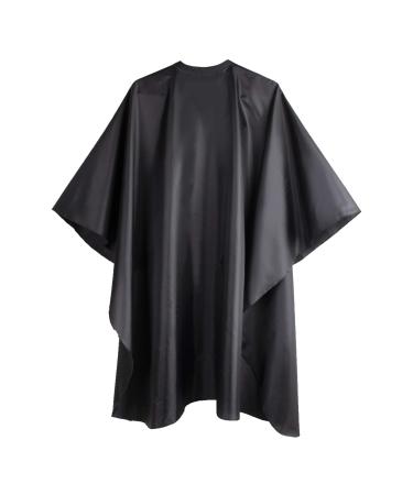 DELKINZ Barber Cape Large Size with Adjustable Snap Closure waterproof Hair Cutting Salon Cape for men, women and kids- Perfect for Hairstylists - Black (Black - Pack of 1)