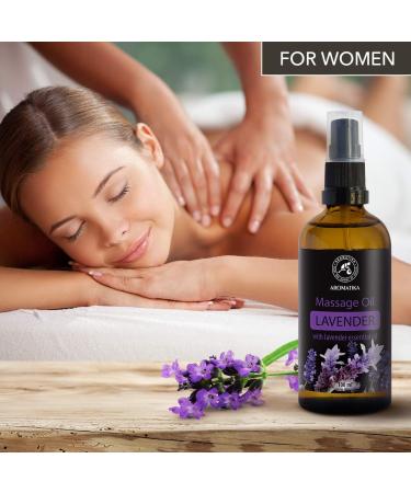 Pure Lavender Massage Oil 100ml | Stress Relief Relaxation & Beauty | International Shipping - Buy Online on GoSupps.com