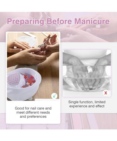 Electric Nail Soaking Bowl - Vibration Spa Manicure Bath with 7 Modes | Pink Nail Care for Salon & Home - Buy Online on GoSupps.com