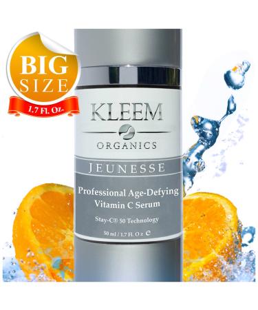 Vitamin C Serum with Hyaluronic Acid for Face and Eye   Best Anti Aging Anti Wrinkle Facial Serum with Natural Ingredients - Results in 5 Weeks (DOUBLE SIZE) - Buy Online on GoSupps.com
