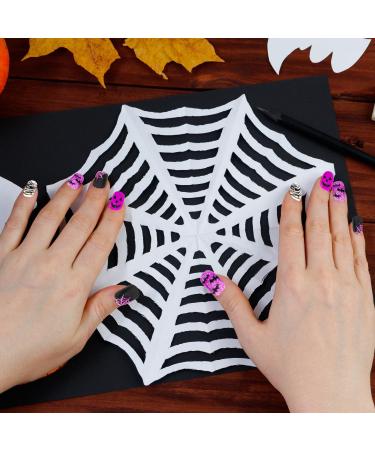 Halloween False Nails Purple Halloween Short Square Press on Nails with Glue Stickers Ghost Bat Spider Web Full Cover Acrylic False Nails Halloween Cosplay False Nails for Women Girls A9ZSDFMJ - Buy Online on GoSupps.com