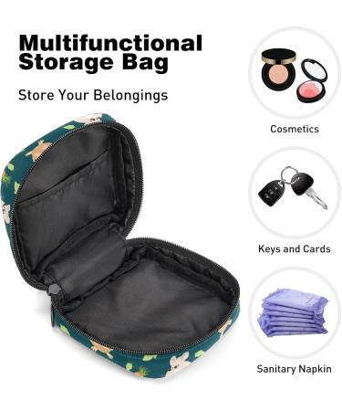 Small Pets Pattern Sanitary Napkin Storage Bag | Menstrual Cup Pouch | Nursing Pad Holder | Portable Period Bag for Women and Teen Girls | Multi-colored - Buy Online on GoSupps.com