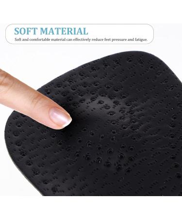 Doitool Leather Half Shoe Insoles - Orthopedic Foot Cushions for Heel Pain & Flat Feet - 18cm Black (Size 41-42) - Alleviate Plantar Fasciitis & Heel Spurs - Buy Online on GoSupps.com