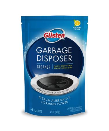 Glisten New Super Size Packageage DP06N-PB Disposer Care Foaming Garbage Disposer Cleaner-4.9 Ounces each Powerful Disposal Cleanser for Complete Cleaning of Entire DisposerNew Super Size Package 40 Packets Lemon + Plus Bl