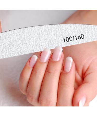 10X Professional Nail Files 100/180 Grit Double Sided Emery Board Washable Fingernail Buffering Nail Files Styling Tools for Nails Toe Pet Fingernails - Buy Online on GoSupps.com