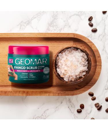 GEOMAR | 2 in 1 Clay Body Scrub Reducing and Smoothing Against Cellulite Imperfections 95% Natural Origin With Tris of Salts Made in Italy 600g - Buy Online on GoSupps.com