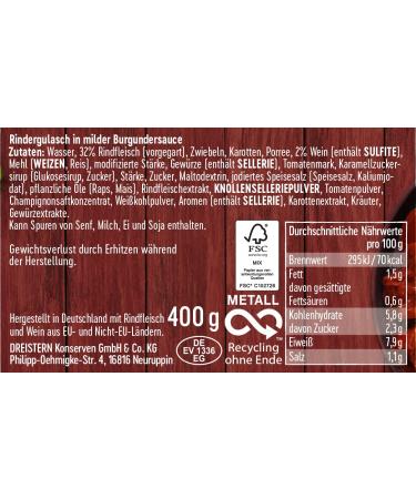 Buy DREISTERN Burgundy Goulash (400g Pack of 2) - Premium International Shipping Available  - Buy Online on GoSupps.com