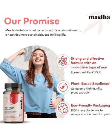 SunActive Iron Dietary Supplement Fe-P80LK Rosehip Complex with Vitamin C Folic Acid Vitamins B12 B6 and B2 90 Capsules - Buy Online on GoSupps.com